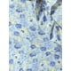 thumbnail image 5 of Blusa de mujer con volantes y escote en V, floral, con lazo autoadherente, peplum, talla XL, azul cielo, 5 of 6