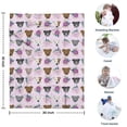 thumbnail image 4 of Cute Pitbull Terriers Dog and Flower Blanket,Comfortable Soft Flannel Throw Blanket,All Season,Warm Lightweight Blankets for Sofa Bed Couch Living Room Chair,30"x40", 4 of 4