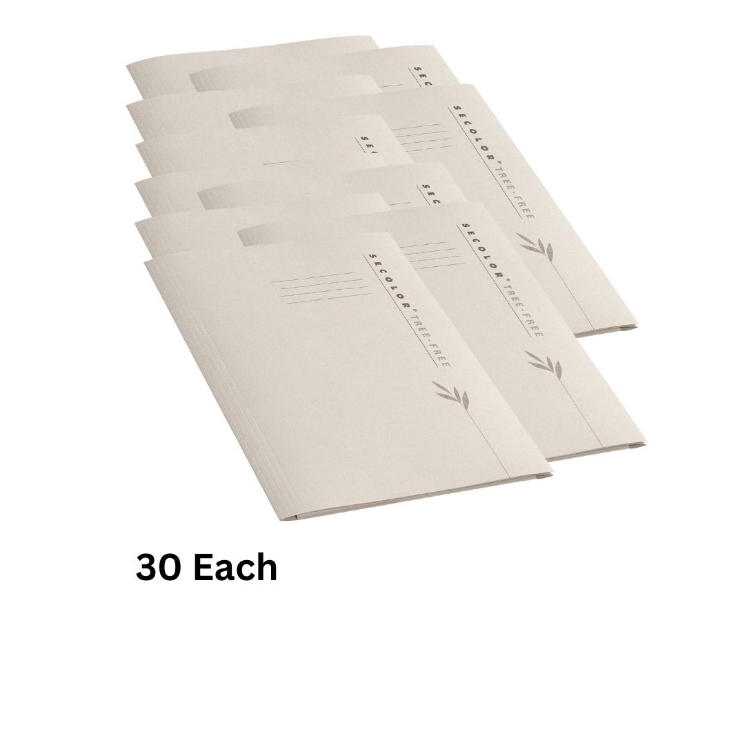 Djois® Sustainable Tree-Free 2 Pocket Folders, Natural Beige, 9 inches by 12 inches - 30/PK (3982111)