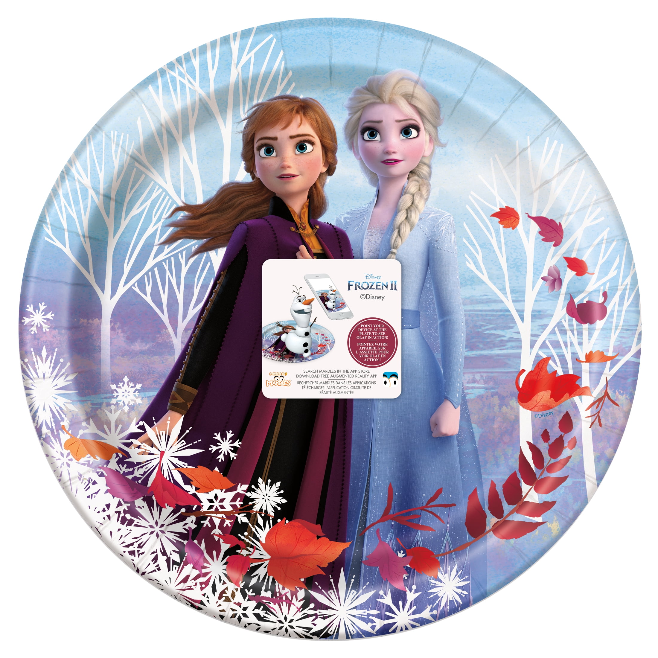 Multicolor AR Interactive Disney Frozen Paper Dinner Plates, 9in, 8ct