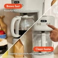 thumbnail image 4 of 12 Cup Programmable Coffee Marker, Reusable Dishwasher Safe Accessies, Easy LCD diaply, Auto Shutoff, 900 watt, Oatmilk, 4 of 4