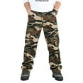 thumbnail image 1 of Frontwalk Mens Cargo Pants Camouflage Relaxed Fit Camo Print Trouser with Pockets Khaki 40, 1 of 4