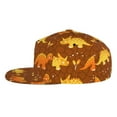 thumbnail image 3 of Balery Baseball Cap Flat Bill Hats for Men Adjustable Size for Running Workouts and Outdoor Activities All Seasons Dad Hat(Dinosaurs and Leaves ), 3 of 9