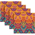 thumbnail image 5 of Coolnut Retro and Elegant Bohemia Cloth Napkins Set of 6, Durable Printed Washable Table Napkins for Valentines, Weddings, Dinners Parties Home Decor, 20 x 20 Inch Washcloth Gift, 5 of 7