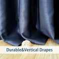 thumbnail image 6 of DriftAway Pinch Pleat Blackout Curtains 96 Inches Long Linen Curtains 2 Panels Set Faux Linen Textured Curtains for Bedroom Living Room Thermal Insulated Privacy Back Tab Window Drapes 52x96 Navy, 6 of 9