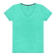 thumbnail image 1 of Playera Fruit of the Loom para Mujer, Manga Corta Cuello V,Verde, Talla CH, 1 of 4