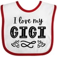 thumbnail image 3 of Inktastic I Love My Gigi with Hearts Boys or Girls Baby Bib, 3 of 4