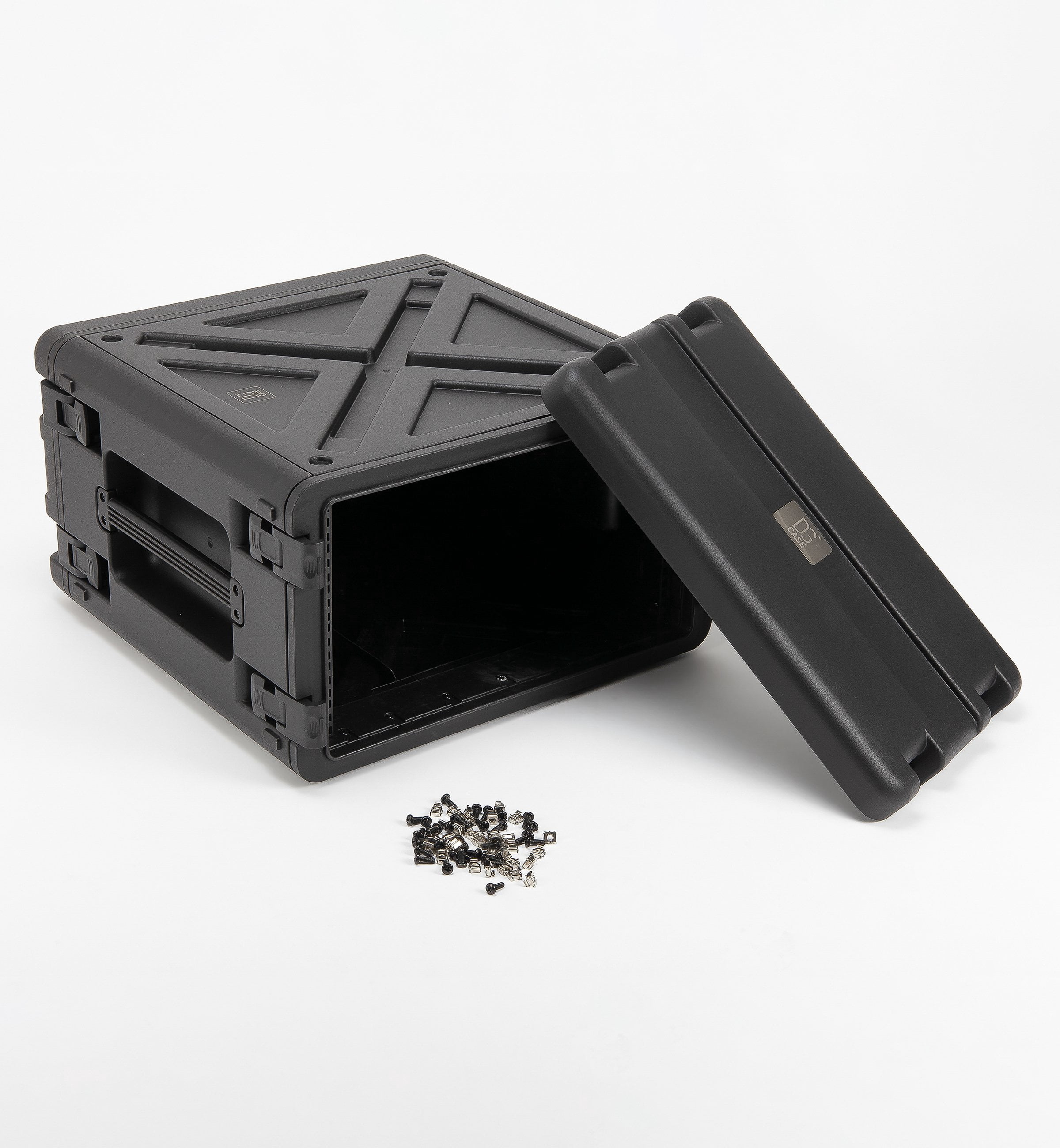 Sound Town DIY 6U Angled Desktop Turret Studio Rack with Solid Balti