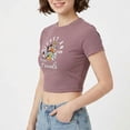 thumbnail image 3 of Juniors' Mickey & Friends Classic Pals Cropped T-Shirt, 3 of 6