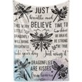 thumbnail image 2 of Dragonfly Gifts for Women, Dragonfly Blanket, Perfect for Birthday/Christmas, 50'''' x 60'''' Unique Design Flannel Plush Blanket, Vintage Style, 2 of 6