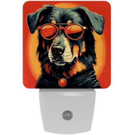 

Dog LED Square Night Lights - Energy Efficient and Contemporary Design - for Bedrooms and Hallways - Includes Sensor with Auto on/Off - Easy Installation