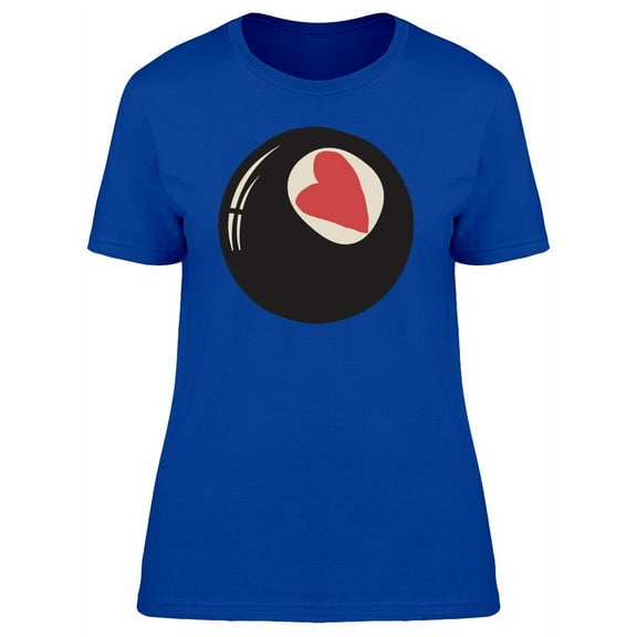 Eight Ball With Heart Logo T-Shirt Women -Image by Shutterstock, Female x-Large