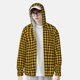 thumbnail image 2 of Balery Retro Yellow and Black Houndstooth Sudadera ligera de manga larga con capucha y protección solar UPF 50+ para hombre y mujer, ideal para pesca y running-X-Large, 2 of 7