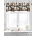 thumbnail image 2 of Country Flower Kitchen Valances for Windows Farmhouse Linen Window Valance Curtain for Living Room Window Treatment Retro Western Texas Star Butterfly Bird Valance Rod Pocket Topper, 42 x 12 Inch, 2 of 6