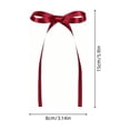 thumbnail image 3 of STPToys 12 Pack Christmas Ribbon Bow Ornaments Wine Pre Tied Bows With Long Tails For Xmas Tree Garland Wreath Staircase Holiday Home Decor, 3 of 6