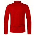 thumbnail image 4 of GrmtClth Men Polo Shirts Casual Long Sleeve Polo Shirts Lightweigt Button Golf Shirts Classic Tops Red XL, 4 of 5
