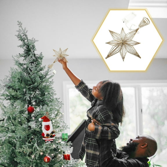 LEORX Christmas Tree Star Topper Lights with Illumination for Individuals 1Pcs