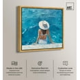 thumbnail image 2 of Poolside Couture Canvas Modern Beach Art by Art Remedy, Gold Frame, 30" x 30", 2 of 7