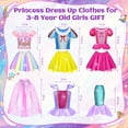thumbnail image 4 of Princess Dress Up Set for Girls, Princess Costume Toys for Toddlers, Christmas & Birthday Gift for Kids Ages 3-7, 4 of 7