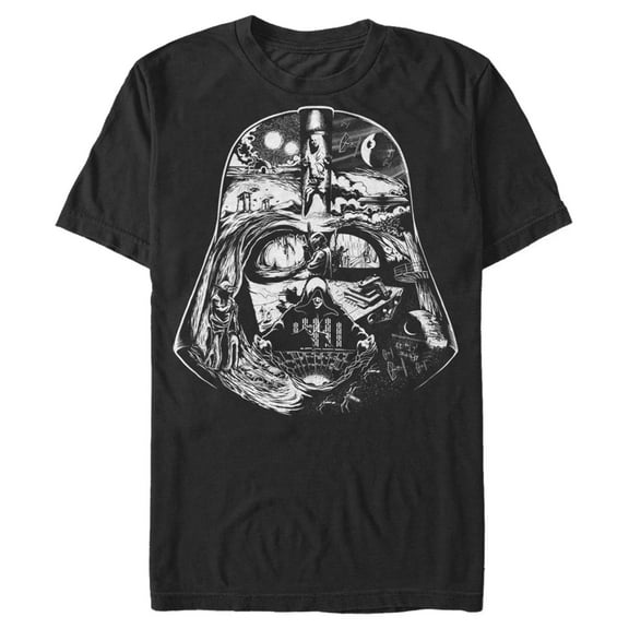 Men's Star Wars Darth Vader's Journey Graphic Tee Black 3X Large