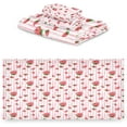 thumbnail image 2 of GZHJMY Towel Set of 3,Red Strawberry Pink Stripe Flower 1 Bath Towel, 1 Towel, 1 Small Square Towel, Strong Soft and Compact Absorbent Yoga Gym Hotel Excellent Choice., 2 of 7