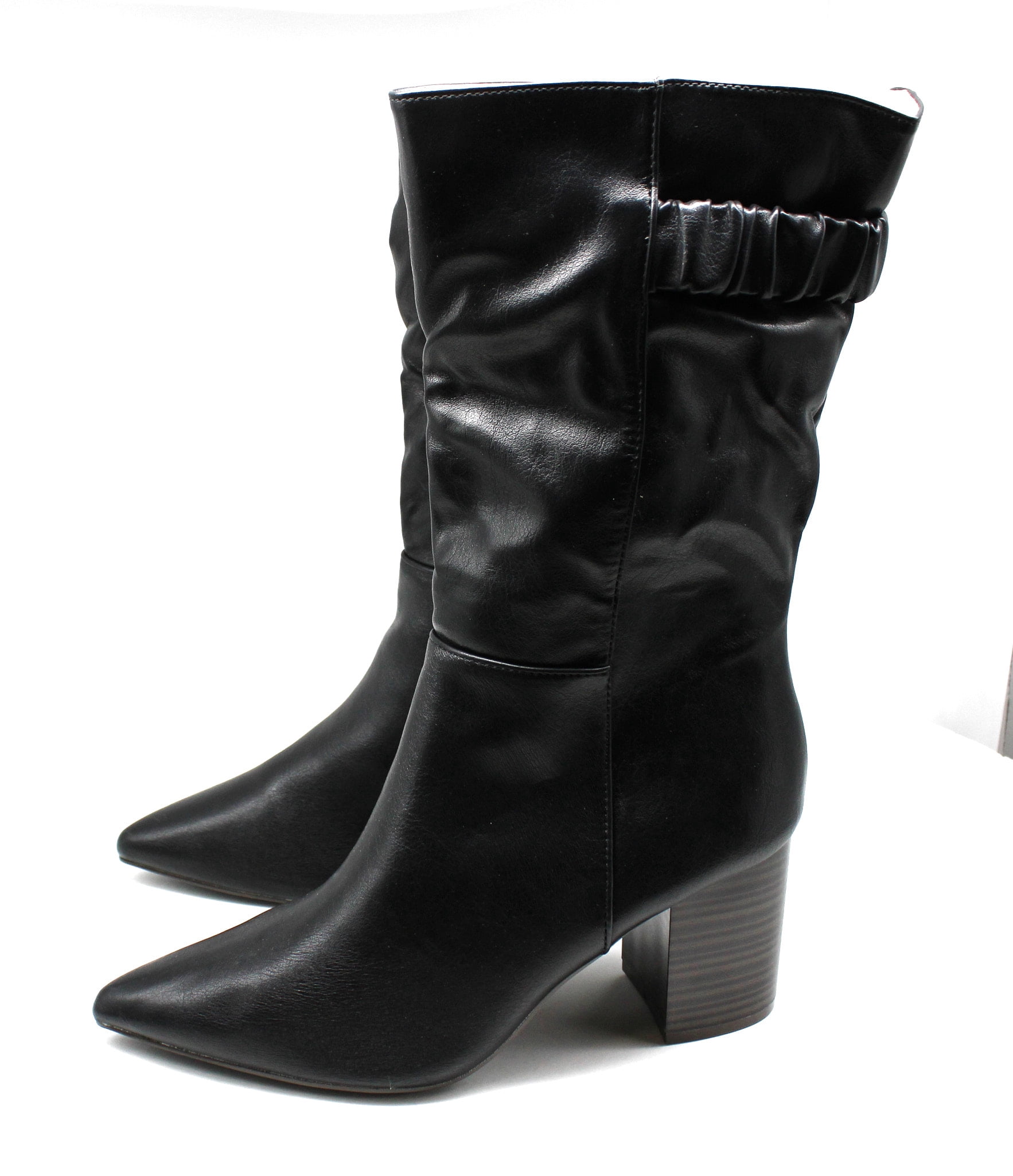 Journee Collection Womens Wilo Tru Comfort Foam Wide Calf Stacked Heel Mid Calf Boots