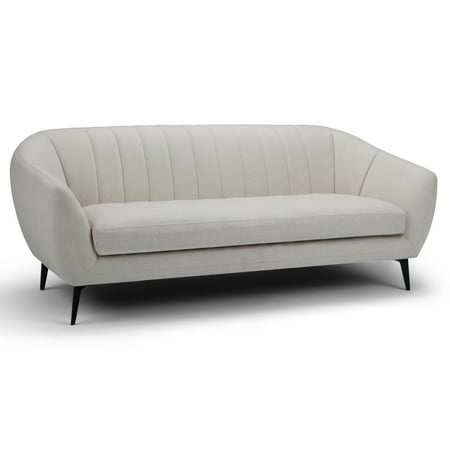 Wyndenhall Rayel Mid Century Modern 75 Inch Wide Sofa In Natural Fabric