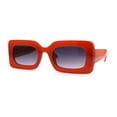 thumbnail image 1 of Womens Mod Thick Plastic Minimal Sunglasses Orange Smoke, 1 of 4