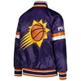 thumbnail image 3 of Youth Starter Purple Phoenix Suns Home Game Varsity Satin Full-Snap Jacket, 3 of 3