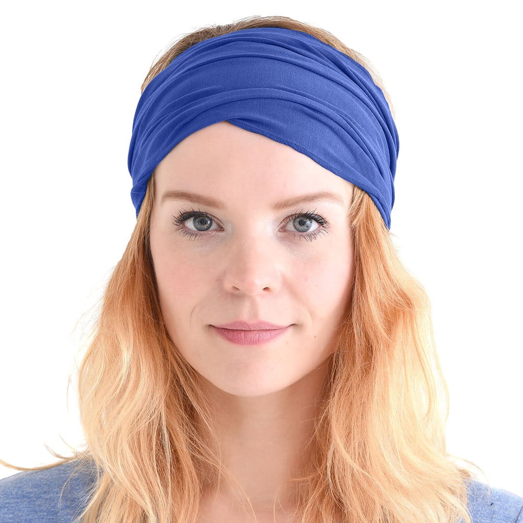 Frehsky headbands for women Comfortable Lightweight Japanese Bandana  Headbands for Men and Women Blue 
