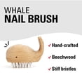 thumbnail image 2 of Cepillo de fregar Kikkerland hecho a mano con forma de ballena de haya, 2 of 4