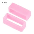 thumbnail image 3 of Uxcell Watch Band Strap Loops Silicone Watch Holder Keeper for 22mm Width Watch Band, Pink 4 Pack, 3 of 5
