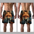 thumbnail image 3 of luoweisi Men's Beach Shorts Quick Dry Swim Trunks with Mesh Lining Fox S, 3 of 5