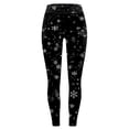 thumbnail image 5 of DHFJKG Christmas Leggings For Women Snowflake Printed Mid Rise High Stretch Santa Tight Pants Stylish Trousers, 5 of 5