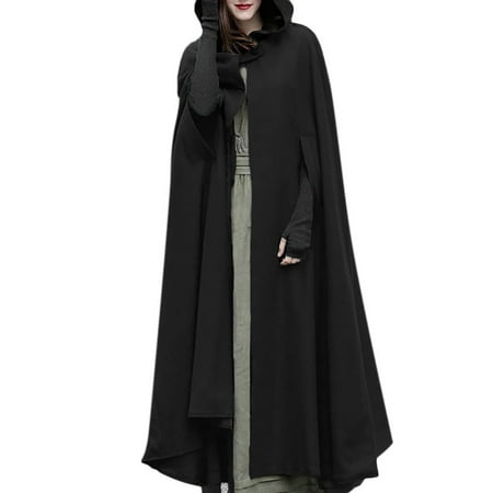 VEKDONE 2025 Women Hooded Trench Coat Open Front Cloak Cardigan Jacket Coat Batwing Poncho Cardigan Cape Coats
