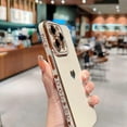 thumbnail image 5 of Compatible with iPhone 14 PRO MAX 5G Phone Case Luxury Cute Heart Pattern for Women Plating Full Camera Protection Soft Silicone Shockproof Bumper with Side Love Pattern (White), 5 of 11