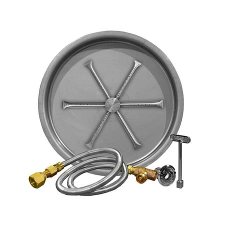 Firegear Match Light Fire Pit Burner Kit, UL, Round Bowl Pan Firegear Match Light Fire Pit Burner Kit, UL, Round Bowl Pan, Propane, - Firegear Match Light Fire Pit Burner Kit, UL, Round Bowl Pan