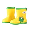 thumbnail image 5 of Ketyyh-chn99 Rain Boots for Girls Rain Boots Kids Kids Waterproof Rain Boots Toddler Rubber Sole Cute 3d Dinosaur Pull On Rainboots Boys Girls Soft Water Shoes Size for US 11,Yellow, 5 of 5