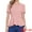 Pink, variant on DARING DIVA Women's Round Neck Elegant Peplum Tops S Pink