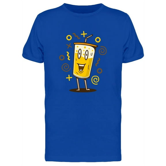 Funny Ice Cup Doodle T-Shirt Men -Image by Shutterstock, Male 4X-Large