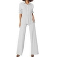 thumbnail image 1 of Nuevo conjunto informal de camisa para mujer: pantalones cortos de poliéster con cintura elástica, versátiles para el verano, para combinar con chaleco/camisa, tallas S-XXXXXL., 1 of 6