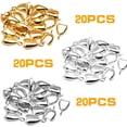 thumbnail image 4 of Aylifu 60pcs Pinch Clip Clasp Bead Bail Pendant Connector Metal Jewelry Making Supplies,14x8mm, 4 of 7