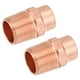 thumbnail image 1 of Adaptadores macho de cobre Uxcell con rosca reductora para tuberías domésticas de construcción 5/8 pulgadas a NPT1/2 2, 1 of 6