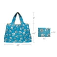thumbnail image 2 of Wrapables Large Foldable Tote Nylon Reusable Grocery Bags, Jellyfish, 2 of 6