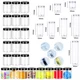 thumbnail image 2 of 5 tarros de plástico transparente de 100 ml a 420 ml con tapas de aluminio, cilindros rectos rellenables, contenedores para carga seca, frutos secos, dulces, mermeladas, 2 of 5