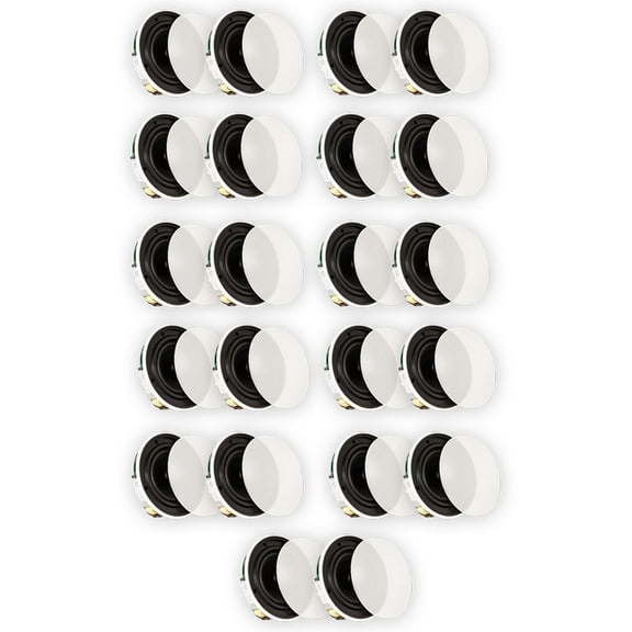 Theater Solutions TSQ670 Flush Mount 70 Volt Speakers with 6.5" Woofers In Ceiling 11 Pair Pack