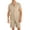 BV22_Khaki, variant on Men's 2 Piece Set Summer Short Sleeve Button Down Shirts and Shorts with Pockets Matching Set Casual Outfits Black M