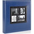 thumbnail image 2 of Extra Large Leather Cover Wedding Family Photo Album, Holds 500 6x4"/10x15cm Photos, Blue, 2 of 4