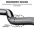 thumbnail image 4 of EZ Curl Barbell Bar 47" - Black Olympic Curl Bar with 2 Spring Collars, 2-Inch Plates, for Home Gym, Strength Training, Biceps, Squats & Hip Thrusts (1-Pack), 4 of 8