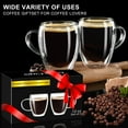 thumbnail image 4 of Baalaka 12oz Double Wall Insulated Borosilicate Glass Mugs Set of 2, for Coffee, Cappuccino, Latte, Kitchen & Travel, 4 of 7